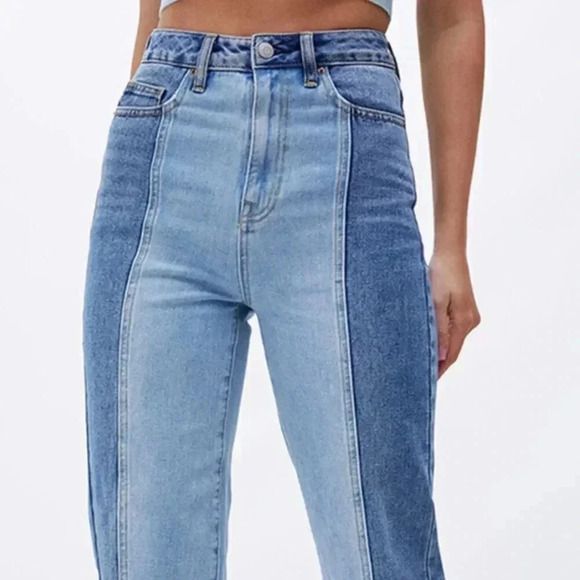 Pac Sun Two Tone High Rise Straight Leg Size 27 - Picture 1 of 6